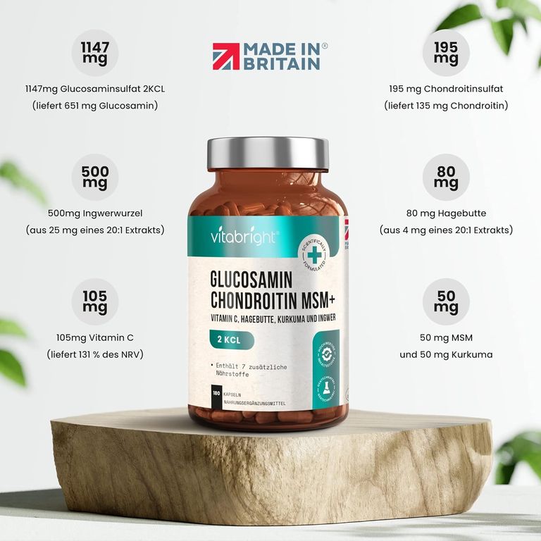 Shopapotheke VitaBright Glucosamin Chondroitin MSM Kapseln