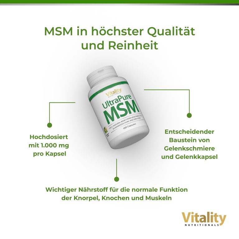 Shopapotheke Vitality Nutritionals Ultra Pure MSM Kapseln