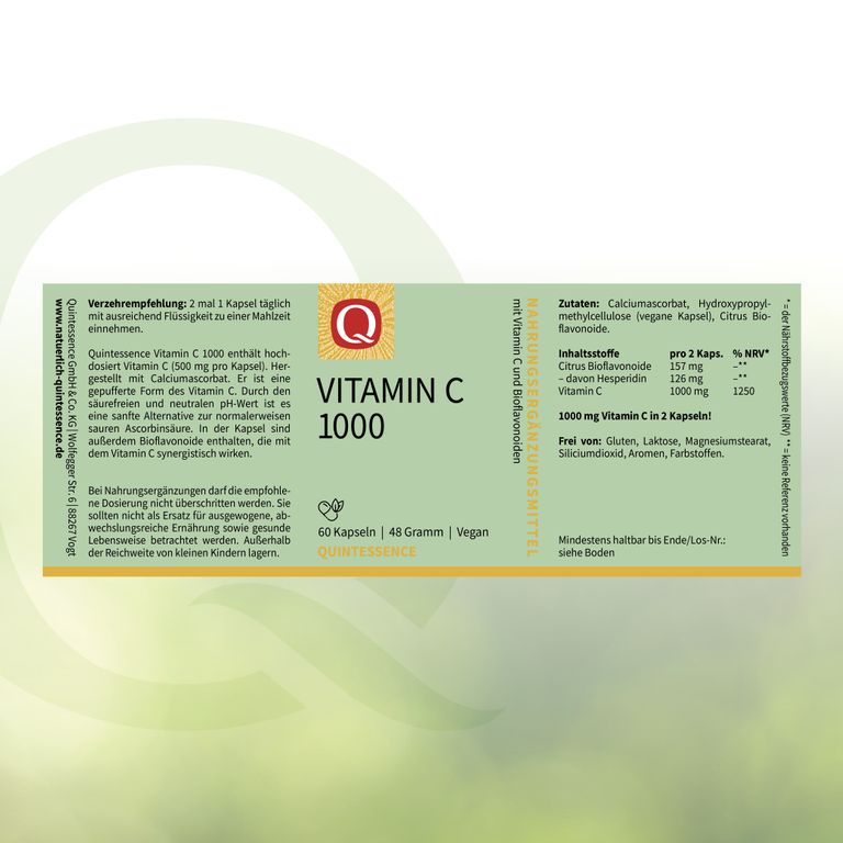 Shopapotheke Vitamin C 1000 Kapseln Von Quintessence