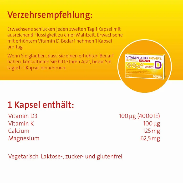 Shopapotheke Vitamin D3 K2 Hevert + Calcium & Magnesium 4000 IE – Starke Knochen Und Muskeln