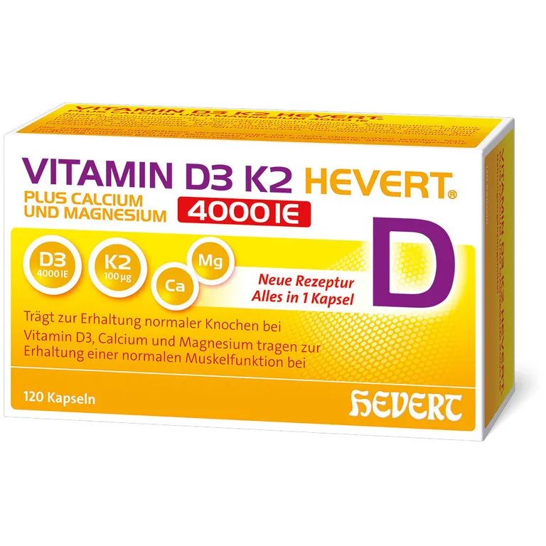 shopapotheke Vitamin D3 K2 Hevert + Calcium & Magnesium 4000 IE – Starke Knochen und Muskeln