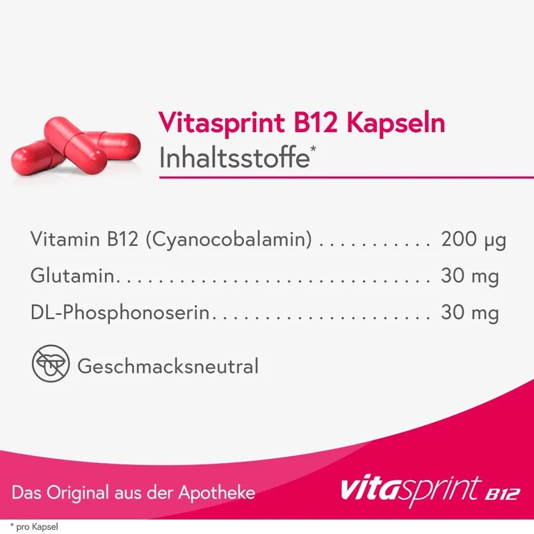 Shopapotheke Vitasprint B12 Kapseln 50 St. Mit Vitamin B12 Für Mehr Energie