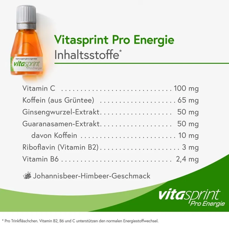 Shopapotheke Vitasprint Pro Energie Nahrungsergänzungsmittel Vitamin B6 Vitamin C 24 St