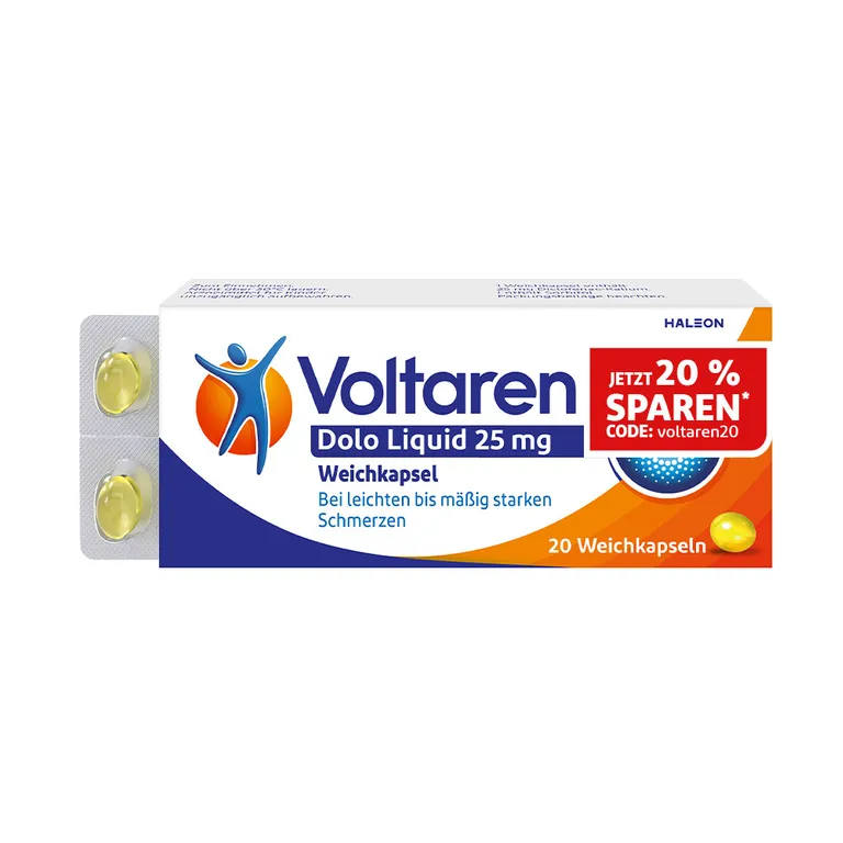 Shopapotheke Voltaren Dolo Liquid 25 Mg Weichkapseln Gegen Muskelschmerzen