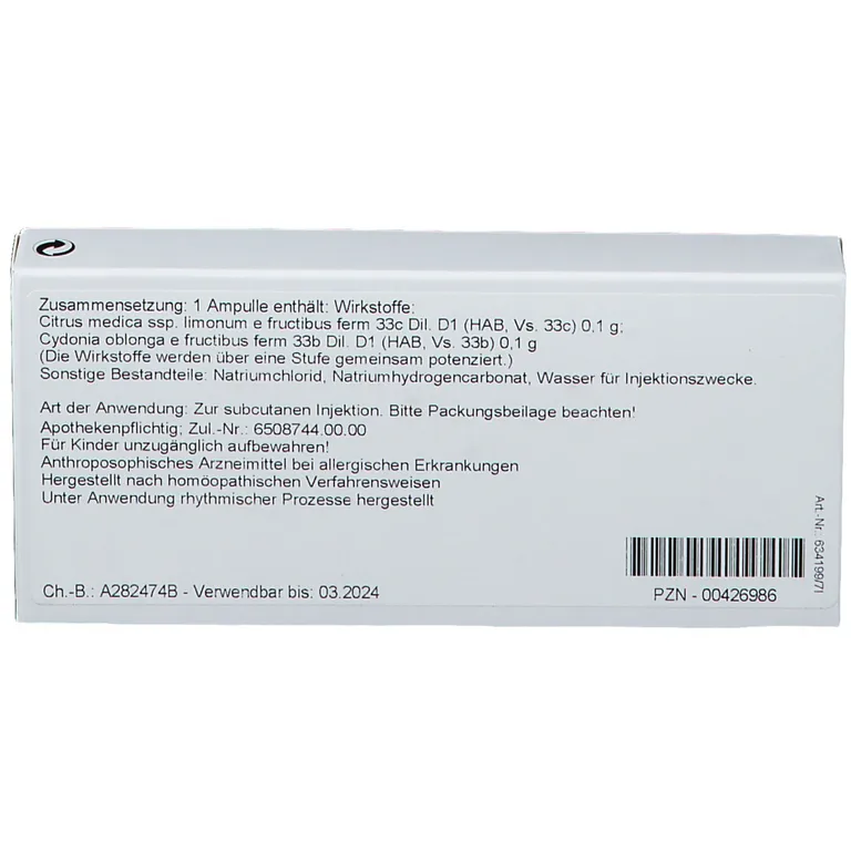 Shopapotheke WALA® Citrus E Fructib. Cydonia E Fructib. Ampullen