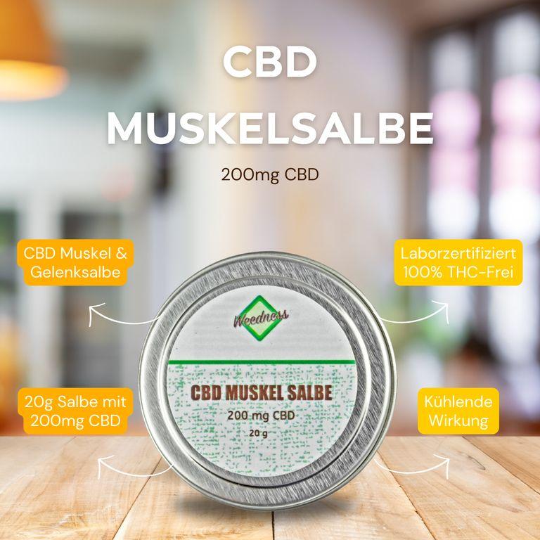 Shopapotheke Weedness - CBD Schmerzsalbe Für Sportverletzungen Und Gelenkschmerzen 200mg