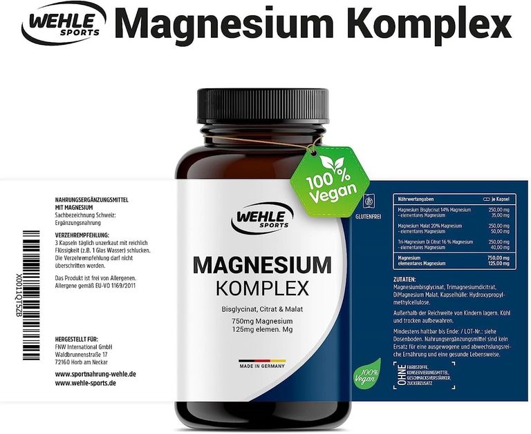 Shopapotheke Wehle Magnesium Komplex Bisglycinat Malat Citrat