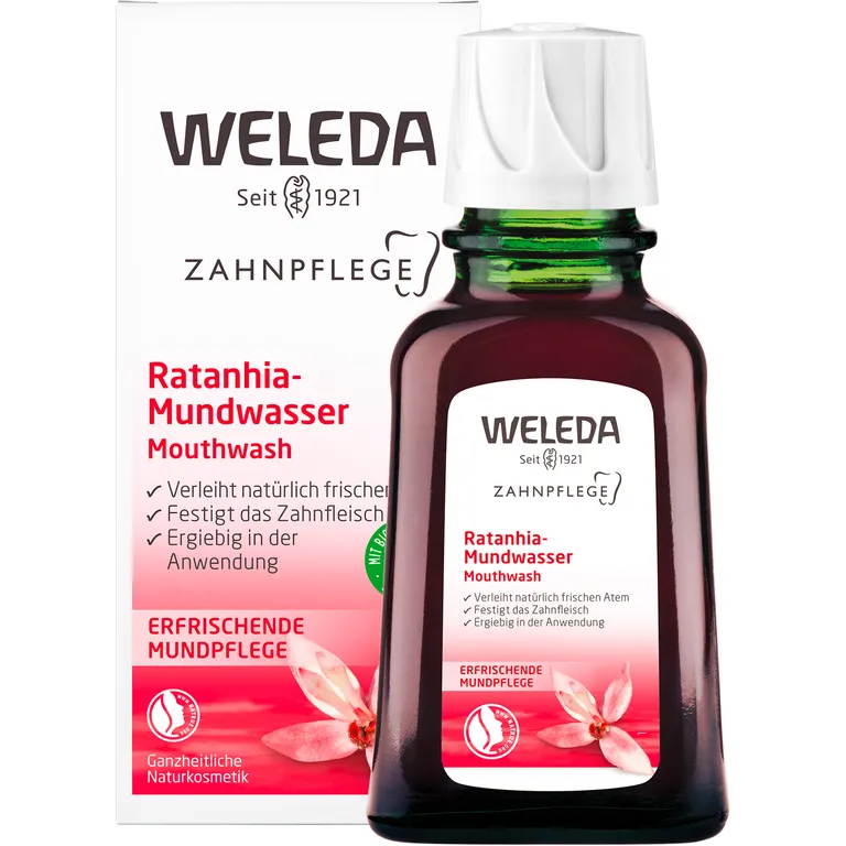 shopapotheke Weleda Ratanhia-Mundwasser - strafft das Zahnfleisch und verleiht natürlich frischen Atem