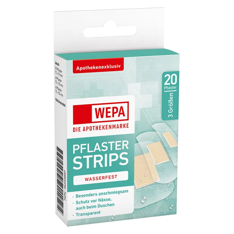 shopapotheke WEPA Pflaster Strips wasserfest 3 Größen