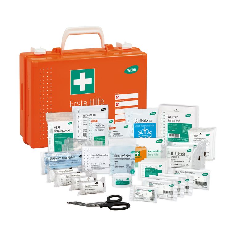 shopapotheke WERO Erste Hilfe Koffer Werotop 350® nach DIN 13157 mit MasterTex Pflastern
