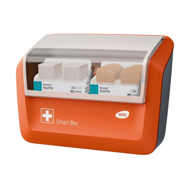 shopapotheke WERO Smart Box® Pflasterspender gefüllt mit AquaFlex Pflaster