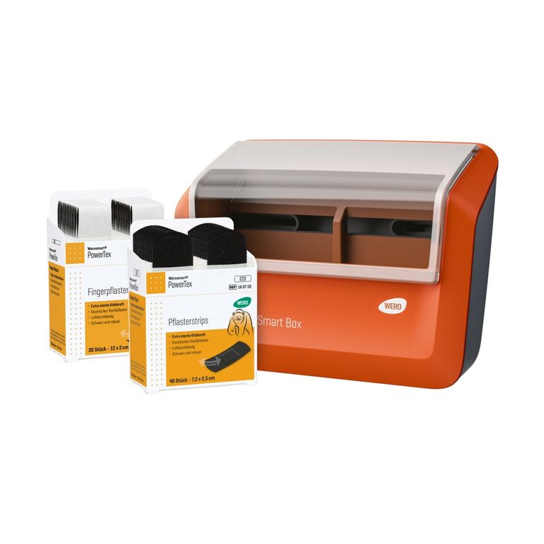 shopapotheke WERO Smart Box® Pflasterspender gefüllt mit PowerTex Pflaster