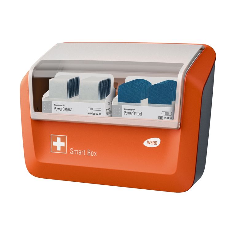 shopapotheke WERO Smart Box® Pflasterspender gefüllt mit PowerDetect Pflaster
