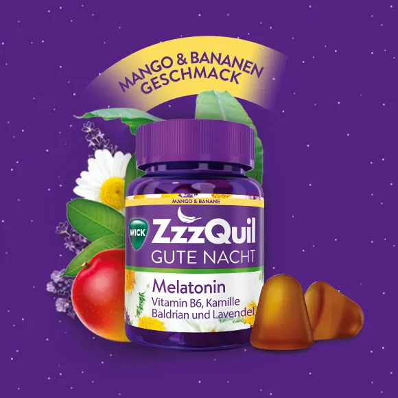 Shopapotheke WICK ZzzQuil Gute Nacht Mit Melatonin Mango-Banane + WICK ZzzQuil Gute Nacht Mit Melatonin