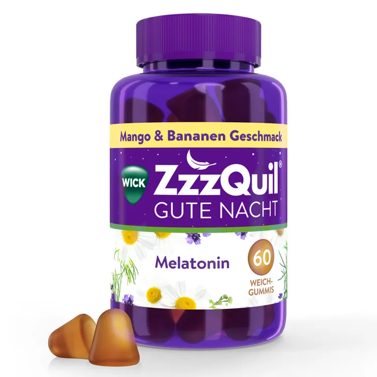 shopapotheke WICK ZzzQuil® Gute Nacht Einschlafhilfe* mit Melatonin Mango & Banane