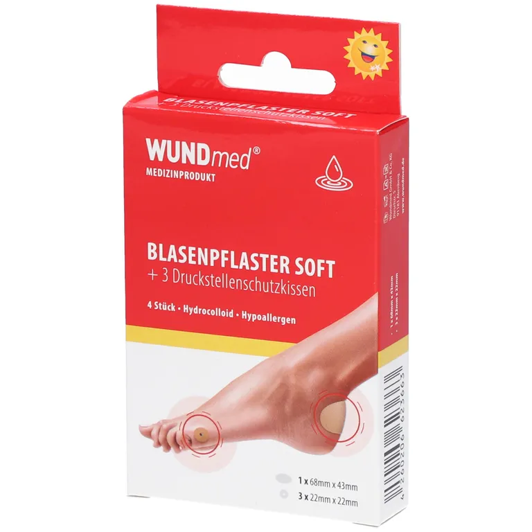 shopapotheke WUNDmed® BLASENPFLASTER SOFT + 3 Druckstellenschutzkissen