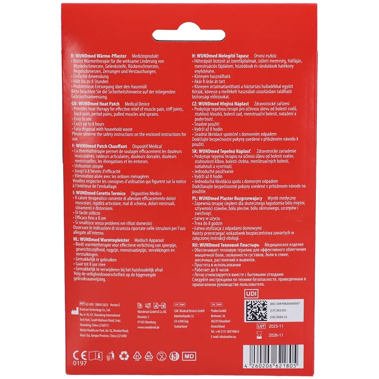Shopapotheke WUNDmed® Natürliches Wärme-Pflaster 13 Cm X 9 5 Cm