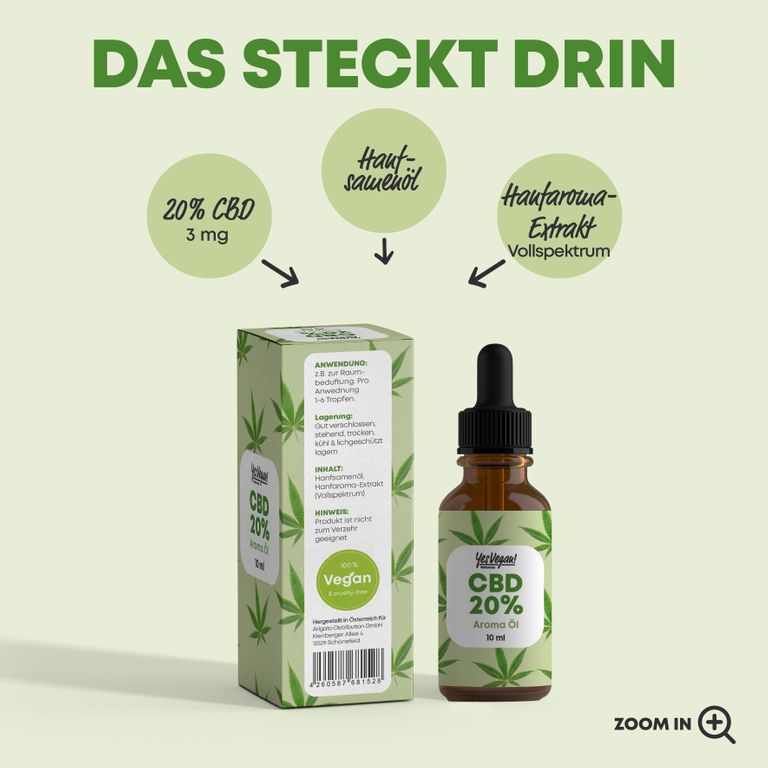 Shopapotheke Yes Vegan® CBD-Öl 20% - Vollspektrum Hanf-Tropfen