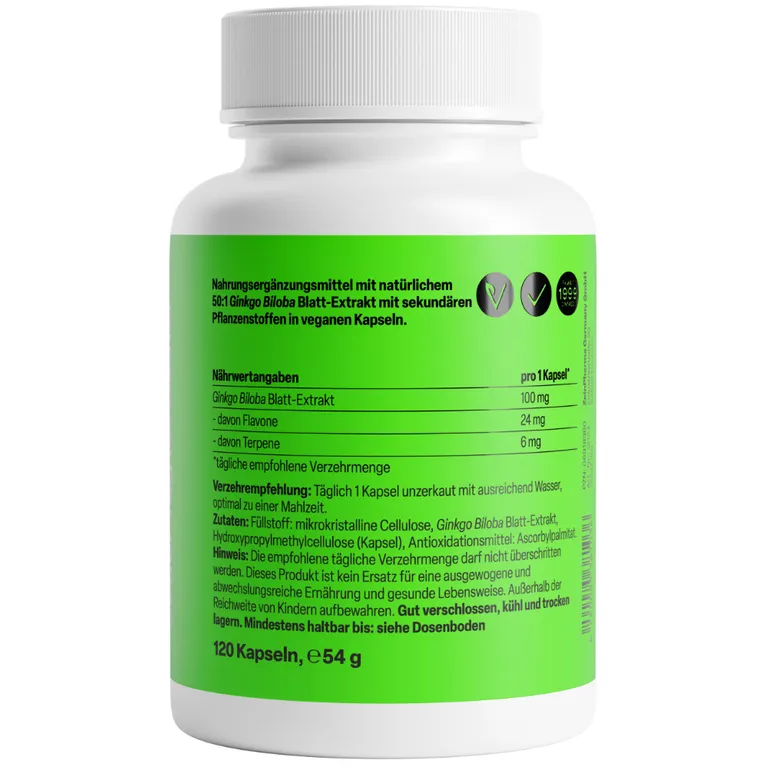 Shopapotheke ZeinPharma® Ginkgo Biloba Kapseln 100 Mg