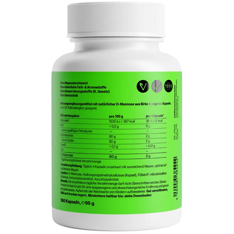 Shopapotheke ZeinPharma® Natural D Mannose Kapseln 500 Mg