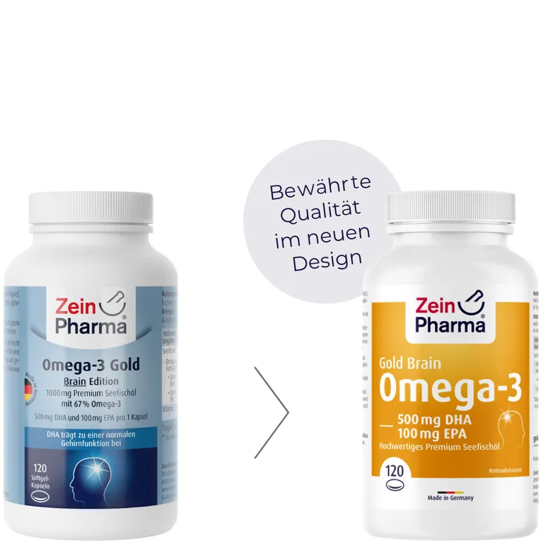 Shopapotheke ZeinPharma® Omega 3 Kapseln Gold Brain Edition
