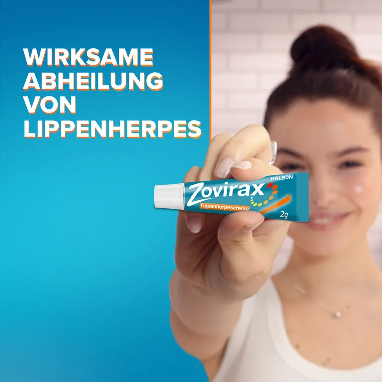Shopapotheke Zovirax Lippenherpescreme. 5 % Aciclovir. 2 G Packung