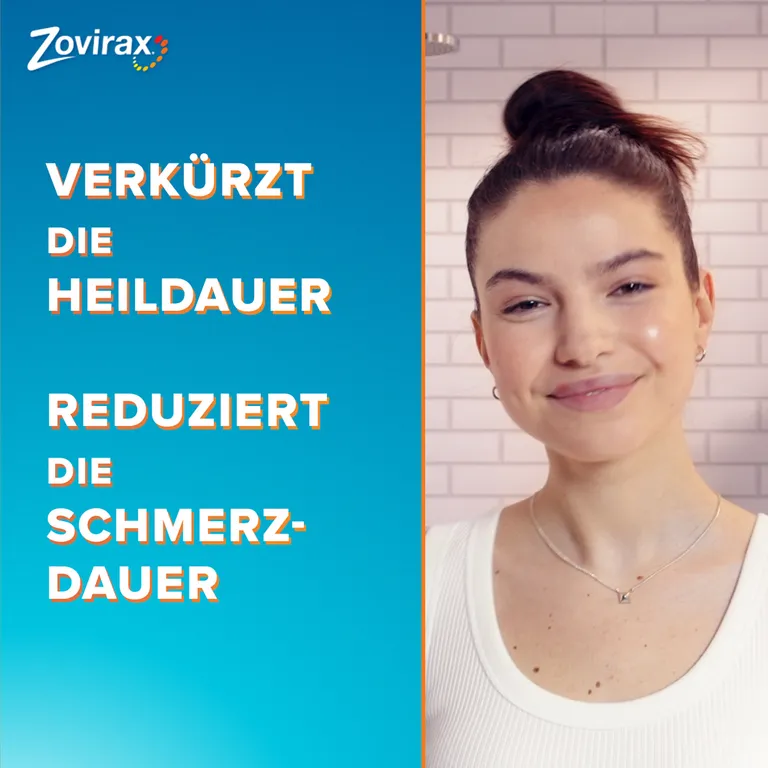 Shopapotheke Zovirax Lippenherpescreme. 5 % Aciclovir. 2 G Packung