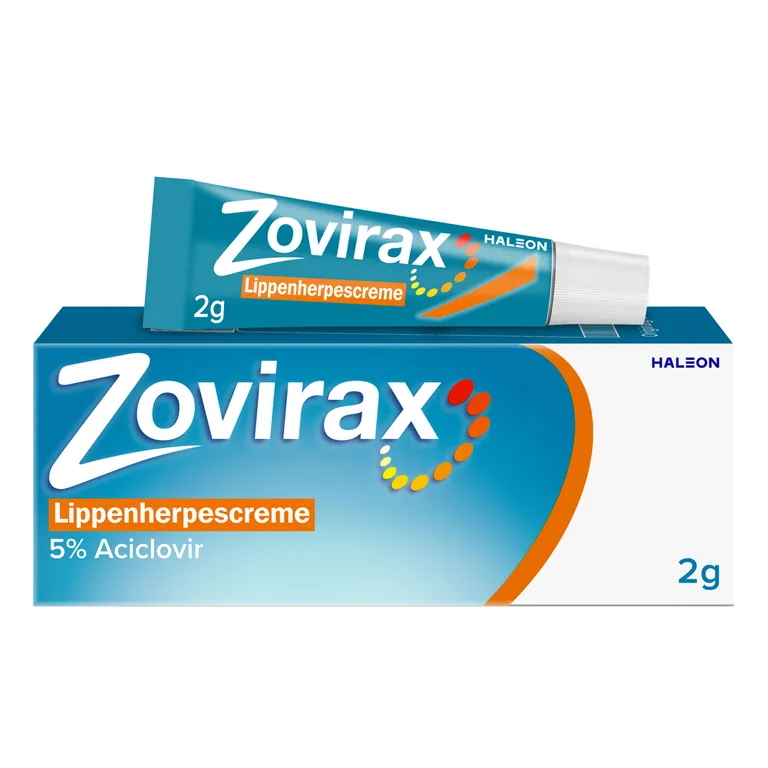 shopapotheke Zovirax Lippenherpescreme. 5 % Aciclovir. 2 g Packung