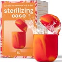 eccoverde bodyotics Comfycase Waschbehälter für Menstruationsscheiben & -tassen Orange & Rot (2 Stk)