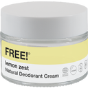 eccoverde FREE Organics Natural Deodorant Cream Lemon Zest 50 g