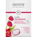 eccoverde lavera Glow Tuchmaske Bio-Drachenfrucht & Bio-Himbeere