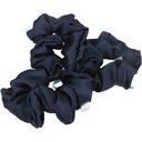 eccoverde Miss TRUCCO Haargummis aus Seide Blau-Schwarz Medium