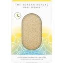 eccoverde The Konjac Sponge Company Mandala Konjac Body Sponge Yellow Clay