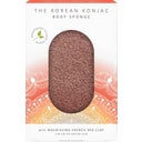 eccoverde The Konjac Sponge Company Mandala Konjac Body Sponge Red Clay