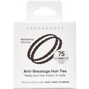eccoverde Veganboost Anti-Haarbruch Haargummis Schwarz (75 Stk)