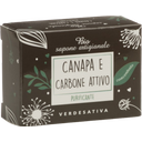 eccoverde VERDESATIVA Konzentrierte Seife Hanf & Aktivkohle 100 g