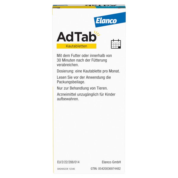 Bodyguardapotheke ADTAB 48 Mg Kautabletten Für Katzen >2-8 Kg