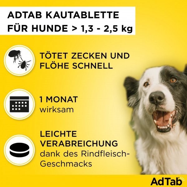 Bodyguardapotheke ADTAB 56 Mg Kautabletten Für Hunde 1 3-2 5 Kg