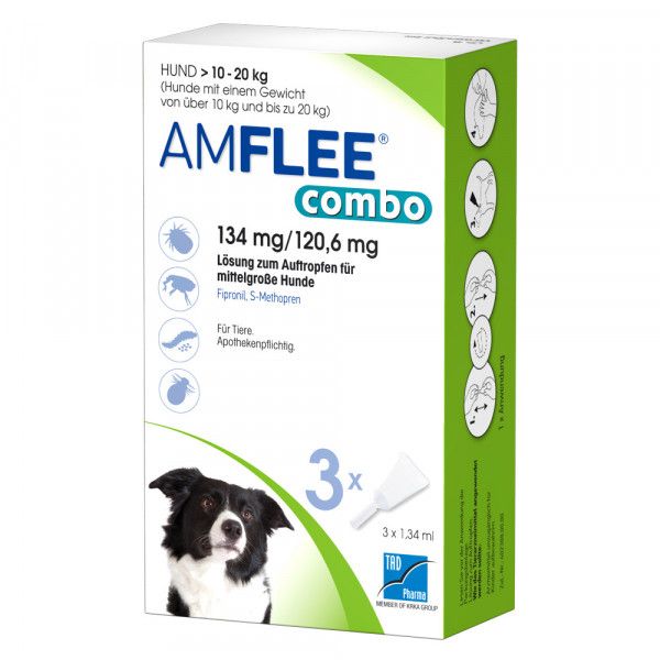 bodyguardapotheke AMFLEE combo 134/120 6mg Lsg.z.Auf.f.Hunde 10-20kg bodyguardapotheke AMFLEE combo 134/120 6mg Lsg.z.Auf.f.Hunde 10-20kg