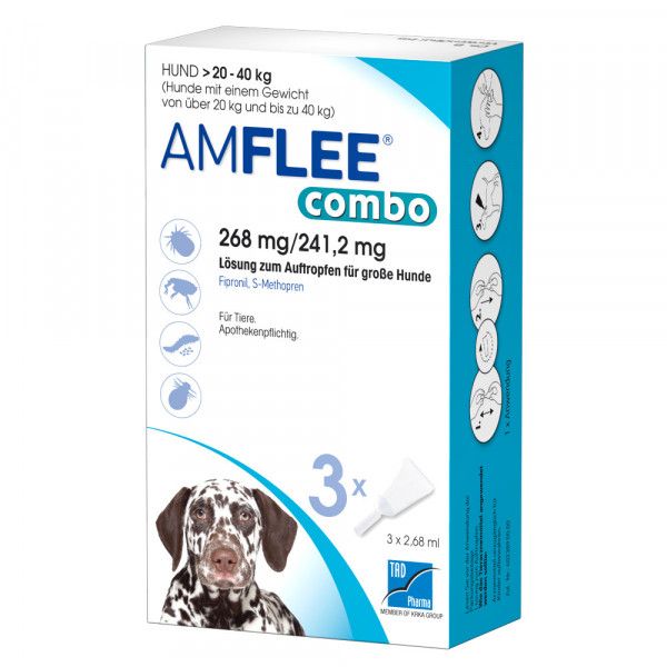 bodyguardapotheke AMFLEE combo 268/241 2mg Lsg.z.Auf.f.Hunde 20-40kg bodyguardapotheke AMFLEE combo 268/241 2mg Lsg.z.Auf.f.Hunde 20-40kg