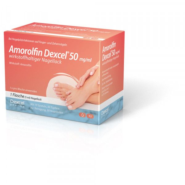 bodyguardapotheke AMOROLFIN Dexcel gegen Nagelpilz 50 mg/ml wirkstoffhaltiger Nagellack