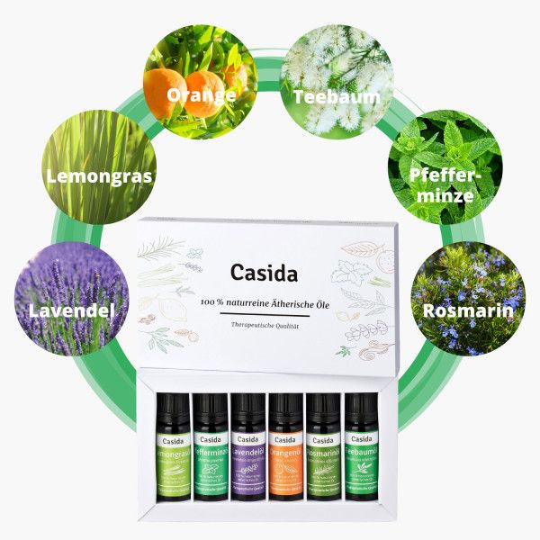 Bodyguardapotheke ÄTHERISCHE Öle Set Naturrein Top 6 Aromatherapie