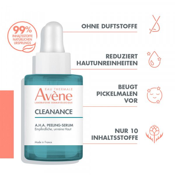 Bodyguardapotheke Avène – Cleanance A.H.A. Peeling-Serum Gegen Pickel Und Akne