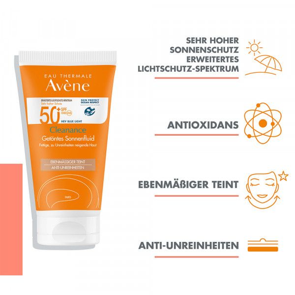 Bodyguardapotheke AVENE Cleanance Sonnenfluid SPF 50+ Getönt