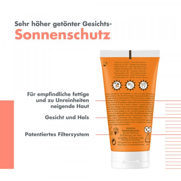 Bodyguardapotheke AVENE Cleanance Sonnenfluid SPF 50+ Getönt