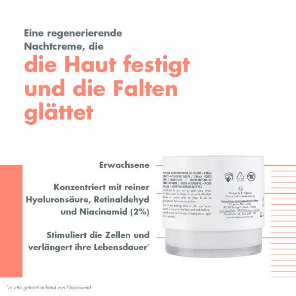 Bodyguardapotheke Avène Hyaluron Activ B3 Multi-intensive Nachtcreme - Anti-Aging Pflege Gegen Falten