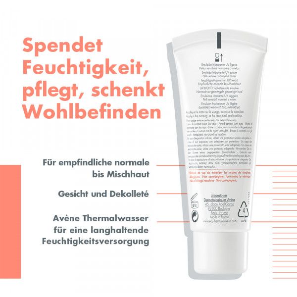 Bodyguardapotheke Avène Hydrance Leichte UV Feuchtigkeitsemulsion Bei Spannungsgefühlen Mit SPF 30