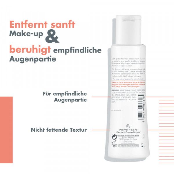 Bodyguardapotheke AVENE Milder Augen Make-up Entferner Gel