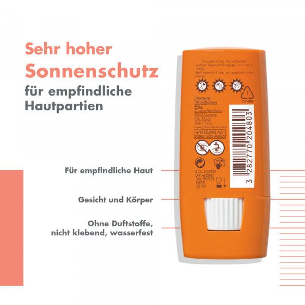 Bodyguardapotheke AVENE SunSitive Sonnenstick SPF 50+ Empf.Hautp