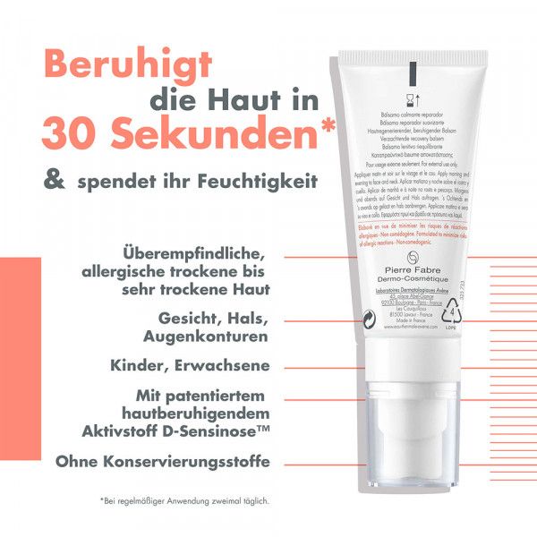 Bodyguardapotheke Avène Tolérance CONTROL Balsam - Beruhigt Allergische Haut